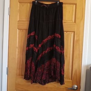 Bohemian Rayon Maxi Skirt